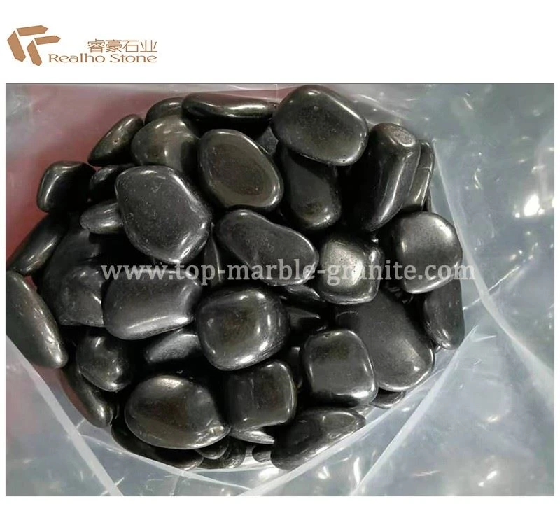 Black polished pebble