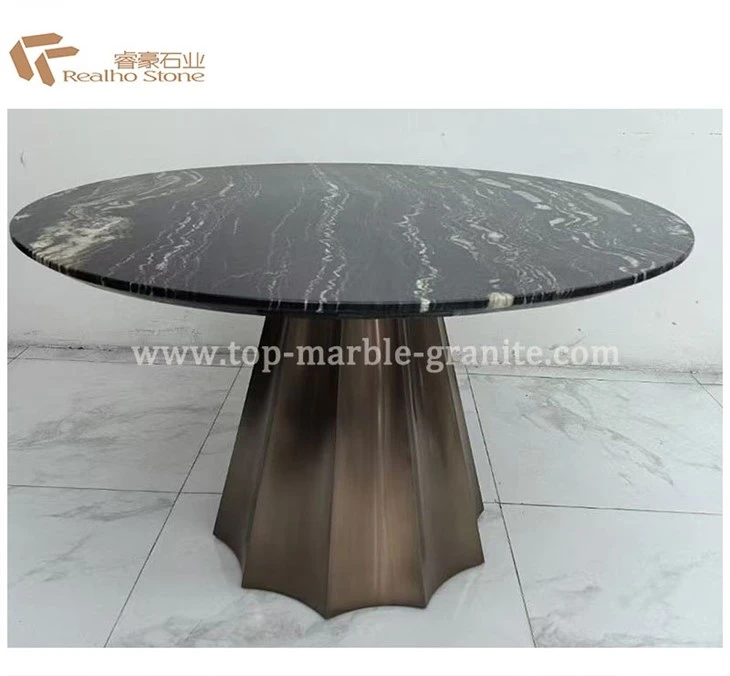 Side Table with Pedestal Stand