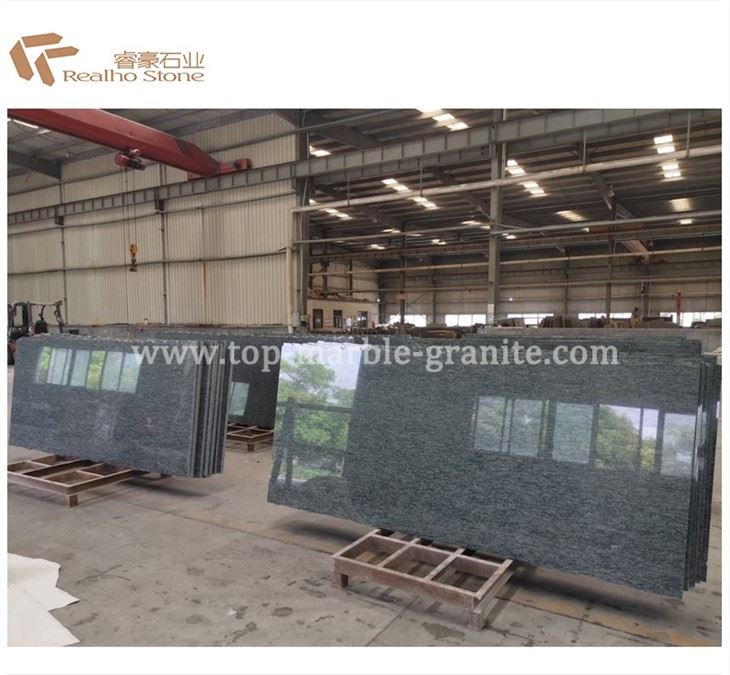 green granite slab